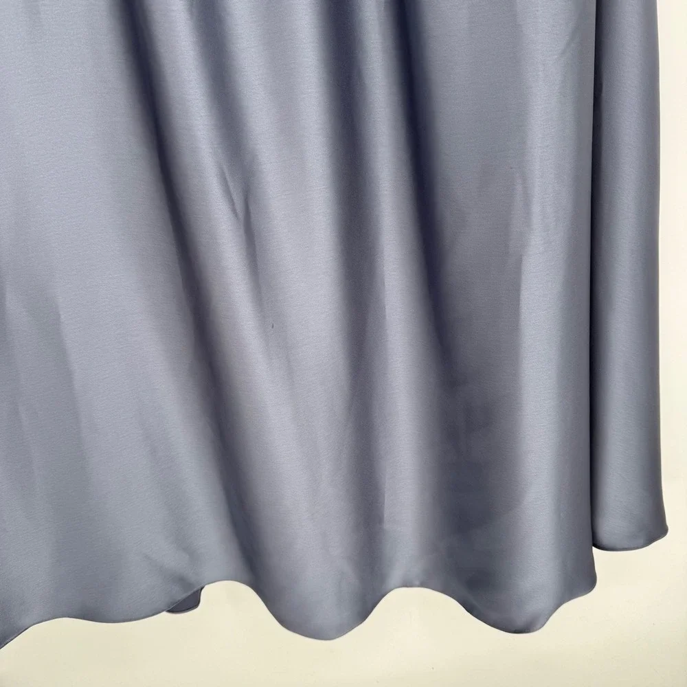 AMSALE‎ SLATE BLUE MAXI BRIDESMAID FORMA DRESS SIZE 14